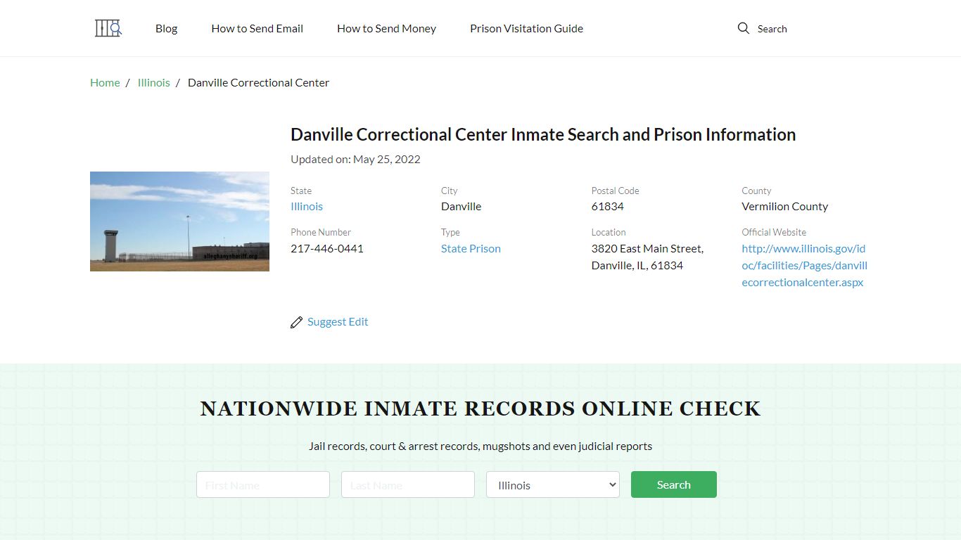 Danville Correctional Center Inmate Search, Visitation ...