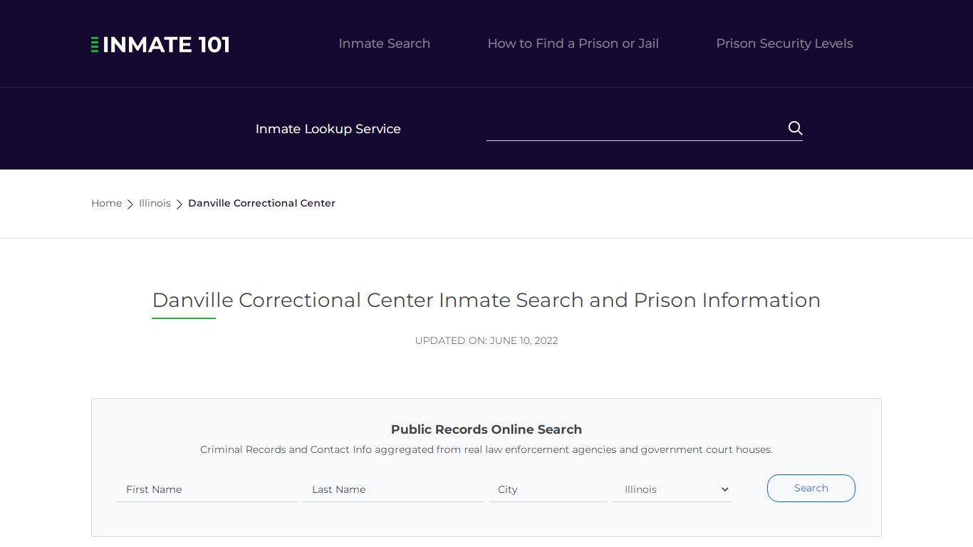 Danville Correctional Center Inmate Search, Visitation ...